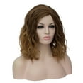 thumbnail image 4 of RightOn Brown Wig Short Curly Wavy Bob Wig Brown Wig for Women Dark Brown to Light Brown Wig Brown Hair Wigs with Wig Cap, 4 of 7
