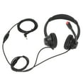 thumbnail image 1 of Auriculares binaurales con cable de 2,5 mm para empresas, con micrófono HD, para centros de llamadas y telemarketing., 1 of 14