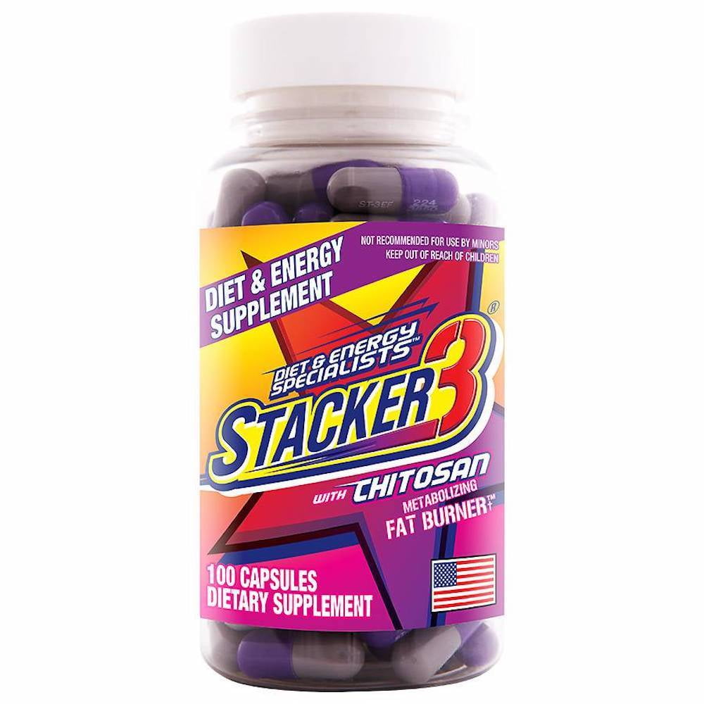 Stacker 3 Metabolizing Fat Burner with Chitosan 100Count Capsules