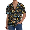 thumbnail image 7 of Lsque Basketball print Men's Cuban Collar Short Sleeve Shirt Summer Beachwear Casual Button Down Fashionable Vacation Leisure Shirt-X-Large, 7 of 7
