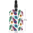 thumbnail image 6 of Square 2Pack PU Leather Peacock Feather Cruise Luggage Tag with Privacy Cover and Name ID Tag for Travel Handbags Backpacks Luggage Tags, 6 of 6