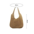 thumbnail image 2 of Bolso de hombro de paja para mujer, bolso de mano tipo cubo, tejido de playa de verano, bolso tejido a mano, 2 of 5