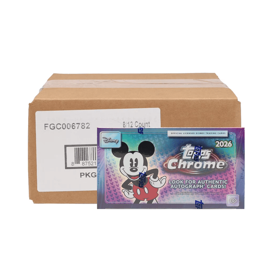 Collectible 2026 Topps Chrome Disney Hobby 8-Box Case