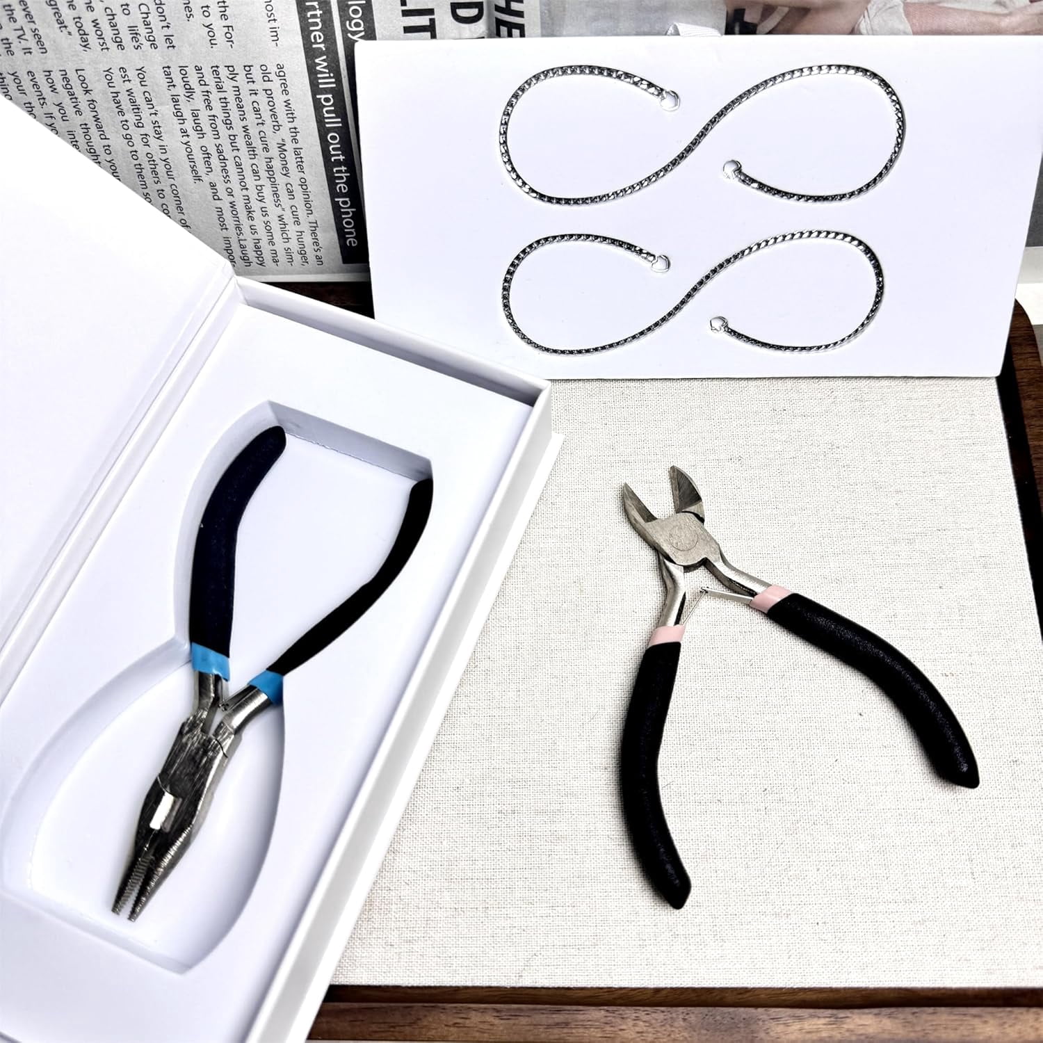 Permanent Bracelet Kit – 4-Piece Locking Heart Clasp Set for Couples & Friendship, DIY Matching Jewelry for Anniversary, Mother’s Day, Birthday (His & Hers)