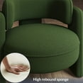 thumbnail image 5 of BELLEZE Sherpa Boucle Chair Set of 2, Modern Barrel Accent Chair Comfy Round Upholstered Armchair Accent Side Chair for Living Room, Bedrooms, Corner - Quinton£¨Green£©, 5 of 7