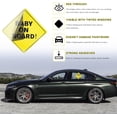 thumbnail image 3 of 2 PCS Baby On Board Sticker Sign, 5" by Strong Adhesive Bright Yellow Car Safety Decal, See-Through When Reversing Signs for Rear, Side Windows, Bumpers (Style 1) Style 1, 3 of 4