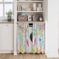 thumbnail image 6 of Happy Easter Tier Curtains 54 Inch Length, Spring Bunny Eggs Flower Teal Wood Grain Cafe Short Curtains for Bathroom Over Sink, Small Kitchen Curtain Light Filtering Drapes 2 Panels 27.5"Wx54"L, 6 of 8