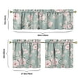 thumbnail image 6 of Exotic Floral Kitchen Curtains 3-Piece Set - Vibrant Hawaiian Hibiscus & Monstera Print, Semi-Sheer Farmhouse Tier Curtains with Valance, Rod Pocket Design, 6 of 6