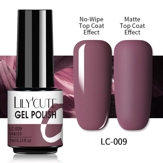 LILYCUTE 7ML capa superior mate barniz para arte de uñas Gel de Color mate capa superior mate necesita Soak-Off UV LED Gel esmalte de uñas híbrido Tan Jianjun unisex