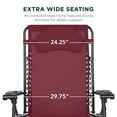 thumbnail image 4 of Best Choice Products Oversized Zero Gravity Chair, Folding Outdoor Patio Recliner w/ Cup Holder - Burgundy, 4 of 8