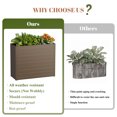 thumbnail image 3 of GONICHA Outdoor Planter Box with Removable Drip Tray, All-Weather Large Rectangular Planter for Outdoor or Indoor,Brown, 3 of 8