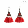 thumbnail image 4 of Maoww 2 Pieces Women Eardrop Tassel Triangular Decorative Fringed Ear Drop Piercing Earring Holiday Jewelry Decoration Red, 4 of 7