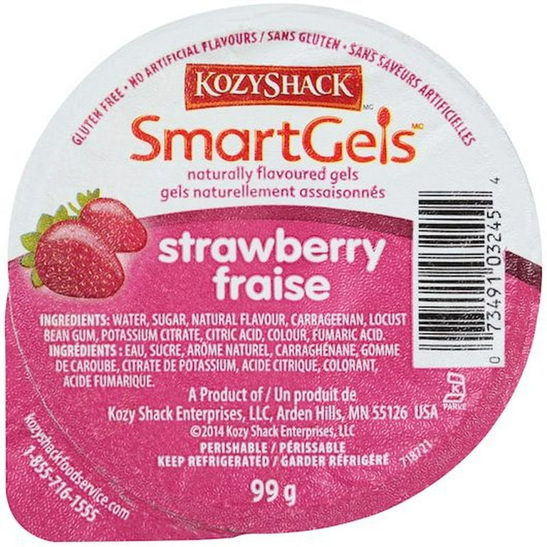 Kozy Shack Strawberry Flavored Smart Gels, Vegan & Kosher, 3.5 Oz