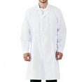 thumbnail image 2 of Garbnen Unisex Lab Coat for Women and Men Long Sleeve Uniform Doctor Nurse Career Day Coat White Unisex Workwear Doctor's Coat, 2 of 7