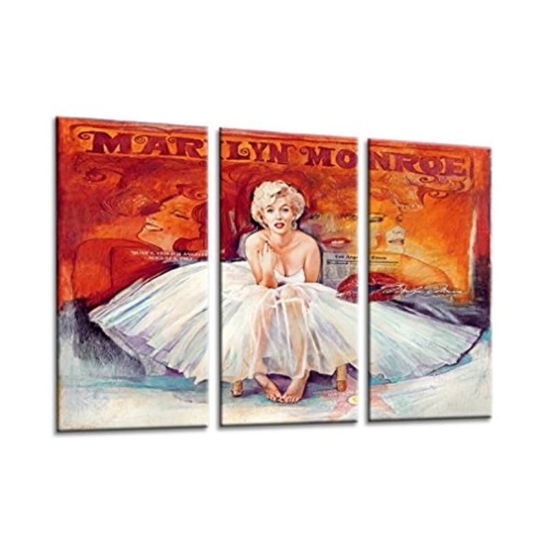 MARILYN MONROE ANGEL IN COLORS PRINT ON FRAMED CANVAS WALL ART DECOR