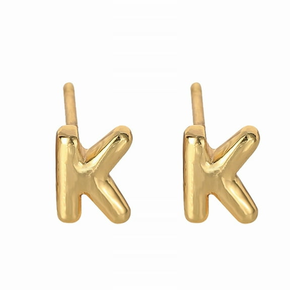 MOQIN Gold Plated Sterling Silver Alphabet Letter Earrings,Personalized Initial Earrings, Simple Tiny Initial Letter Studs for Women Sensitive Ears,Earrings for Women Jewelry Gifts
