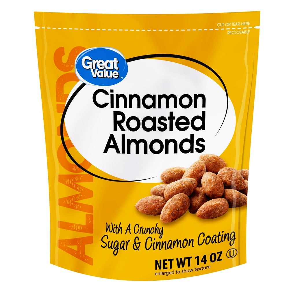 Great Value Cinnamon Roasted Almonds, 14 oz