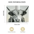 thumbnail image 3 of Orinice  Funny Cow Black And White Poster Print Bathroom Decor Animal Wall Art Canvas Highland Cattle Bathroom Wall Art Poster Funny Kid's Room Decoration Gift   20x16in, 3 of 6