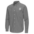 thumbnail image 2 of Men's Antigua Black Detroit Tigers Ellis Woven Tri-Blend Button-Down Shirt, 2 of 3