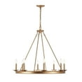 thumbnail image 3 of SAFAVIEH Fauna 8 Light Industrial Adjustable Chandelier, Gold Painted, 3 of 5
