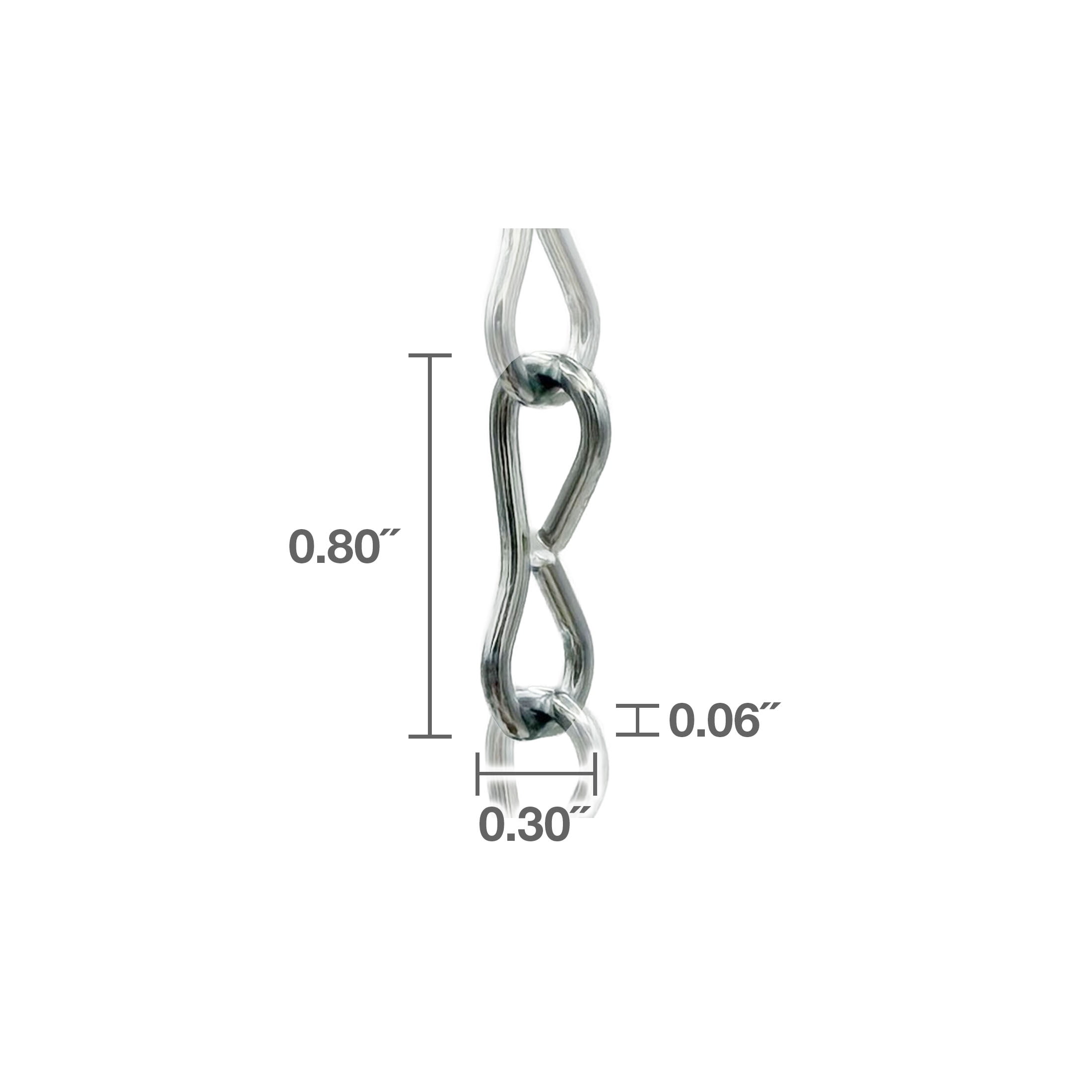 (2 pack) #16 Jack Chain, 20 feet, Zinc-Plated, Peerless Chain Company, #4840120,