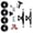 Black bracket black, variant on CEORPER High Performances Skateboard Truck Aluminum Skateboard Longboards Truck