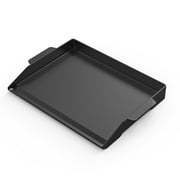 Hitechluxe 23" Rectangular Black Cast Iron Nonstick Griddle Plate