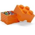 thumbnail image 4 of LEGO Storage Brick Orange 4 Knob Container Organizer Box Holds 800 Building Blocks, 4 of 10