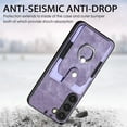 thumbnail image 3 of Allytechgroup Wallet Case for Samsung Galaxy S25 with Card Holder, 360°Rotation Ring Stand, Support Car Mount, PU Leather Full Body Shockproof Slim Anti-Drop Women Men Protective Cover, Purple, 3 of 8