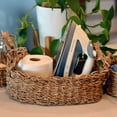 thumbnail image 6 of Seagrass Baskets, Set of 3, Thick Chunky Sweater Weave,  Decorative Vanity Organizers,  Closet Storage Bins,  Oval, 13.75, 11.75, and 9.5 Inches, 6 of 7