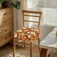 thumbnail image 2 of SEANATIVE Thanksgiving Chair Covers for Dining Chairs Set of 4 Pumpkins Dining Chair Seat Covers Dining Chair Slipcovers Autumn Rear-Covered Reusable Dining Chair Upholstered Cover, 2 of 7