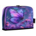 thumbnail image 2 of Pencil Bag with Magnetic Foldable Base Large Capacity Stand-Up Pencil Case Durable Nylon Pen Pouch Butterfly with Glowing Wings, 2 of 7
