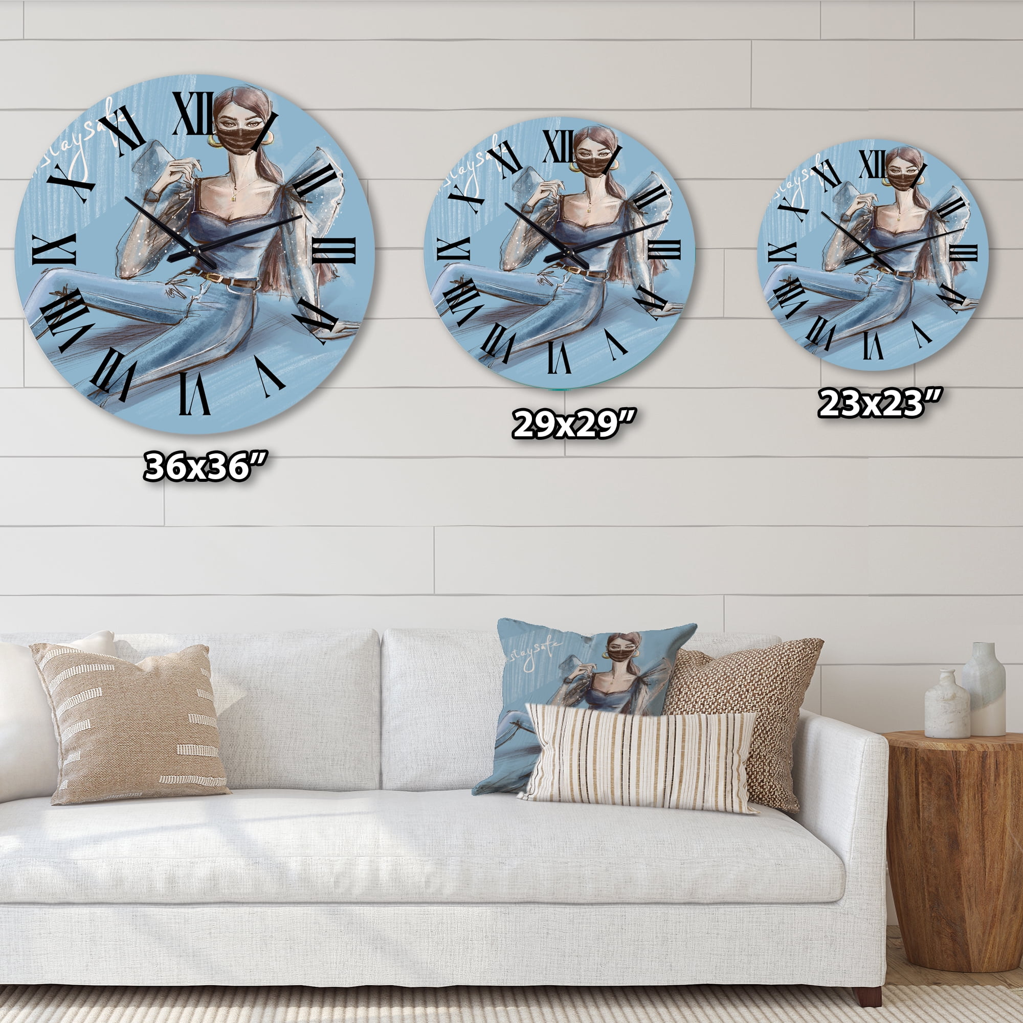 Designart 1 in Quartz Traditional Wall Clock