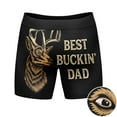 thumbnail image 4 of Mens Best Bucking Dad Boxer Briefs Funny Hunting Fathers Day Graphic Novelty Underwear for Guys, 4 of 5