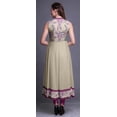 thumbnail image 4 of Bimba Kurti Indien Long Aquarelle Ivoire pour Femmes Tenue de Soirée Imprimée Sans Manches Anarkali Kurti Robe X-Small, 4 of 6