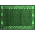 thumbnail image 1 of Ahgly Company Indoor Rectangle Abstract Emerald Green Contemporary Area Rugs, 2' x 3', 1 of 4