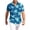 Blue, variant on Men's Hawaiian Shirt Short Sleeve, Tropical Beach Floral Shirts Casual Button Down Tops for Summer Trip Vacation,White(XXL)