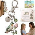 thumbnail image 3 of Tuvgenk August Birthstone Hummingbird Keychain Daily Accent for Handbag Keys and Sentimental Festival Gifting, 3 of 9