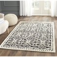 thumbnail image 2 of Safavieh Cambridge Collection CAM123E Handmade Moroccan Geometric Black and Ivory Premium Wool Area Rug (9' x 12'), 2 of 4