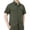 Olive Green, variant on Men's Fashion Casual Button Down Shirts Solid Color with Cargo Pockets and Turndown Collar Embroidered Quick-Drying Breathable Workwear Khaki
