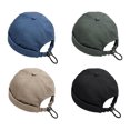 thumbnail image 1 of harmtty Men Beanie Cap Pilling Resistance Hip-hop Style Vibrant Colors Unisex Brimless Beanies Cap Outdoor Supplies ,Khaki, 1 of 8