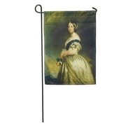 POGLIP Queen Victoria Franz Xaver Winterhalter Studio 1843 German English Painting Oil on Canvas Had Been Garden Flag Decorative Flag House Banner 28x40 inch