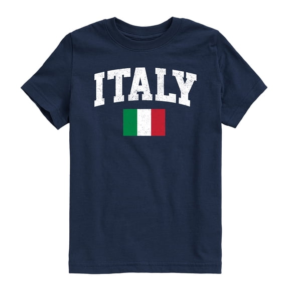Instant Message - Italy Flag Short Sleeve Graphic T-Shirt