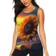 thumbnail image 1 of Fotbe Sunset Coast Sunflower Blusas Sin Mangas para Mujer – Estilo Casual, Corte Suelto, Slim-Fit, Cuello Redondo Deportivo, Tops de Verano para Gimnasio y Yoga-X-Large, 1 of 7