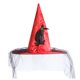 thumbnail image 1 of Sombrero de bruja de Halloween para fiesta, sombreros de bruja, sombreros de bruja para mujer con rosas y plumas, 1 of 5