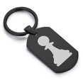 thumbnail image 1 of Stainless Steel Pawn Chess Piece Dog Tag Keychain Circle Ring, 1 of 2