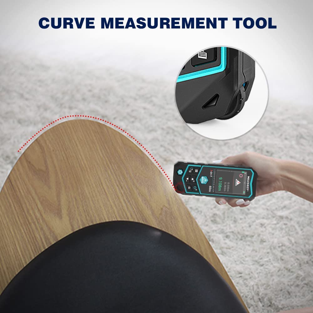 Laser Measurement Tool 196ft, HYGGEIN Laser Distance Measure, Laser  Measuring Tape with Levels(M/in/Ft/Ft+in,±1/16in Accuracy), Pythagorean  Mode