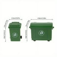 thumbnail image 4 of SUGARMOM 1 Set of 1 12 Scale Miniature Garbage Can Toy  Simulation Roadside Trash Box Model with Hygienic Design, 4 of 5