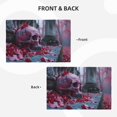 thumbnail image 4 of Placemats Set of 4 / 6, Gothic Red Skull Cemetery Placemats for Dining Table Indoor/Outdoors Heat Resistant Washable Placemats 18" x 12", 4 of 8