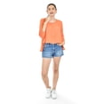 thumbnail image 4 of Blusa con abertura en espalda Roman Fashion /Juvenil, 8036 (Naranja) naranja EG, 4 of 5